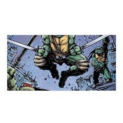 Teenage Mutant Ninja Turtles Comics Satin Wrap 35  X 70  by Sarkoni