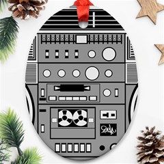 Boombox Ornament (oval) by Sarkoni