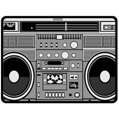 Boombox Two Sides Fleece Blanket (large) by Sarkoni