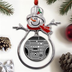 Boombox Metal Snowman Ornament by Sarkoni