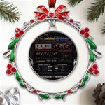 Daft Punk Boombox Metal X mas Wreath Ribbon Ornament Front