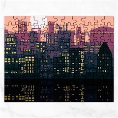 Pixel Art City Rectangular Jigsaw Puzzl by Sarkoni