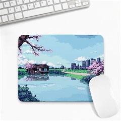 Japanese Themed Pixel Art The Urban And Rural Side Of Japan Small Mousepad by Sarkoni