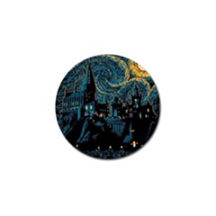 Hogwarts Starry Night Van Gogh Golf Ball Marker (10 Pack) by Sarkoni