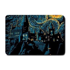 Hogwarts Starry Night Van Gogh Small Doormat by Sarkoni