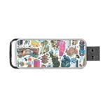 City Pattern Pixel Art Japan Portable USB Flash (One Side) Front