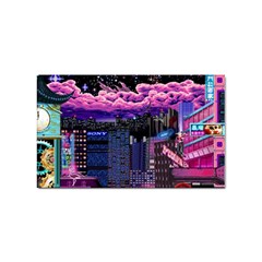 Retro City Pixel Sticker Rectangular (100 Pack) by Sarkoni