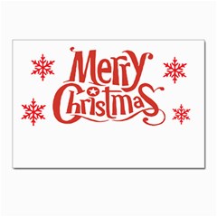 Merry Christmas Postcard 4 x 6  (pkg Of 10) by designerey