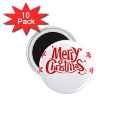 Merry Christmas 1 75  Magnets (10 Pack)  by designerey