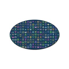 Procedural Generation Digital Art Pattern Sticker Oval (100 Pack) by Grandong