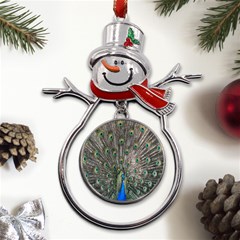 Peacock-feathers1 Metal Snowman Ornament by nateshop