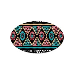 Aztec Wallpaper Sticker Oval (100 Pack) by nateshop