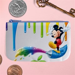 Mickey Mouse, Apple Iphone, Disney, Logo Large Coin Purse by nateshop