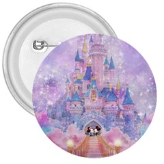 Disney Castle, Mickey And Minnie 3  Buttons by nateshop