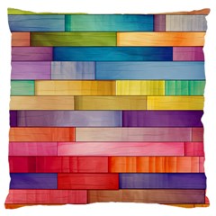 Rainbow Wood Large Cushion Case (one Side) by zappwaits