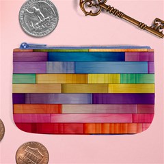 Rainbow Wood Large Coin Purse by zappwaits