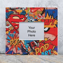 Comic Cartoon Pattern White Wall Photo Frame 5  X 7  by pakminggu