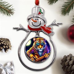 Tiger Rockingstar Metal Snowman Ornament by Sparkle