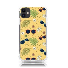 Seamless Pattern Of Sunglasses Tropical Leaves And Flower Iphone 11 Tpu Uv Print Case by Grandong