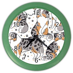 Australian Shepherd Dog T- Shirt Australian Shepherd Dog Illustration T- Shirt Color Wall Clock by hizuto