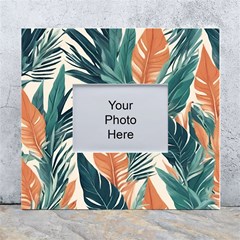 Colorful Tropical Leaf White Wall Photo Frame 5  X 7  by Jack14