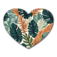 Tropical Leaf Heart Mousepad by Jack14