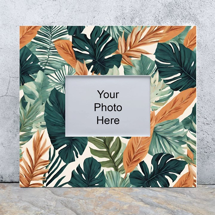 Tropical Leaf White Wall Photo Frame 5  x 7 