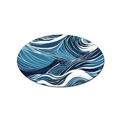 Abstract Blue Ocean Wave Sticker Oval (100 Pack) by Jack14