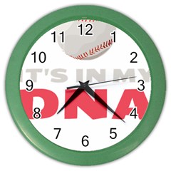 Baseball Lover Gift For Family T- Shirt Baseball Lover Baseball Heartbeat E K G Baseball Is In My D Yoga Reflexion Pose T- Shirtyoga Reflexion Pose T- Shirt Color Wall Clock by hizuto