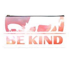 Be Kind To Animals Or Ill Kill You T- Shirt Vegan Be Kind Farm Animal Design Dairy Cow And Pig T- Sh Yoga Reflexion Pose T- Shirtyoga Reflexion Pose T- Shirt Pencil Case by hizuto