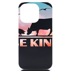 Be Kind To Animals Or Ill Kill You T- Shirt Vegan Be Kind Farm Animal Design Dairy Cow And Pig T- Sh Yoga Reflexion Pose T- Shirtyoga Reflexion Pose T- Shirt Iphone 14 Pro Black Uv Print Case by hizuto