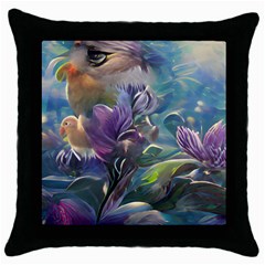 Abstract Blossoms  Throw Pillow Case (black) by Internationalstore