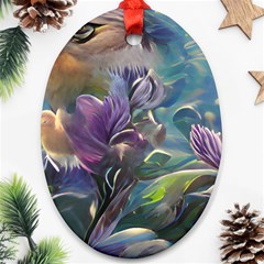 Abstract Blossoms  Oval Ornament (two Sides) by Internationalstore