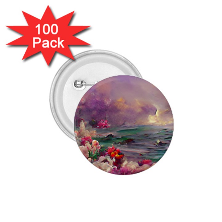 Abstract Flowers  1.75  Buttons (100 pack) 