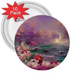 Abstract Flowers  3  Buttons (10 Pack)  by Internationalstore