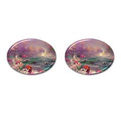 Abstract Flowers  Cufflinks (oval) by Internationalstore