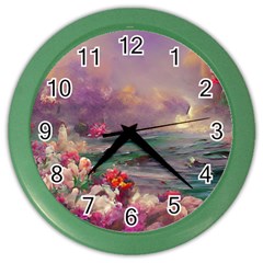 Abstract Flowers  Color Wall Clock by Internationalstore