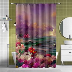 Abstract Flowers  Shower Curtain 48  X 72  (small)  by Internationalstore