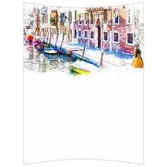 Venice T- Shirt Venice Voyage Art Digital Painting Watercolor Discovery T- Shirt (4) Back Support Cushion by ZUXUMI