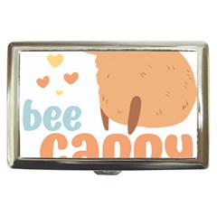 Capybara T- Shirt Bee Cappy - A Cute Capybara And A Bee Illustration T- Shirt Yoga Reflexion Pose T- Shirtyoga Reflexion Pose T- Shirt Cigarette Money Case by hizuto