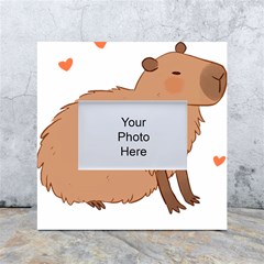 Capybara T- Shirt Cute Capybara Illustration T- Shirt (2) Yoga Reflexion Pose T- Shirtyoga Reflexion Pose T- Shirt White Box Photo Frame 4  X 6  by hizuto