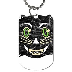 Vintage Halloween Black Cat T- Shirt Vintage Halloween Black Cat T- Shirt Dog Tag (one Side) by ZUXUMI