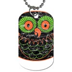 Vintage Halloween Owl T- Shirt Vintage Halloween Owl T- Shirt Dog Tag (One Side) Front