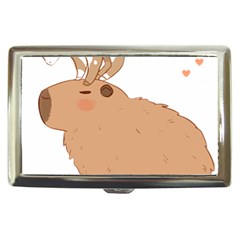 Capybara T- Shirt Cute Capybara With A Little Goat Friend On Its Head T- Shirt Yoga Reflexion Pose T- Shirtyoga Reflexion Pose T- Shirt Cigarette Money Case by hizuto