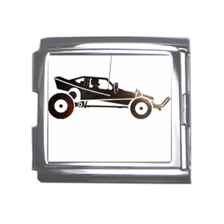 Vintage Rc Cars T- Shirt Grunge Vintage Modelcar Classic Rc Buggy Racing Cars Addict T- Shirt (1) Mega Link Italian Charm (18mm)