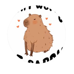 Capybara T- Shirt Cute Gentlemen Capybara T- Shirt Yoga Reflexion Pose T- Shirtyoga Reflexion Pose T- Shirt Mini Round Pill Box by hizuto