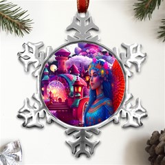 Fantasy Arts  Metal Small Snowflake Ornament by Internationalstore