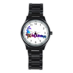 Arts Stainless Steel Round Watch by Internationalstore