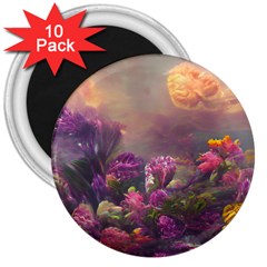 Floral Blossoms  3  Magnets (10 Pack)  by Internationalstore