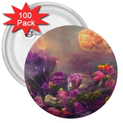 Floral Blossoms  3  Buttons (100 Pack)  by Internationalstore